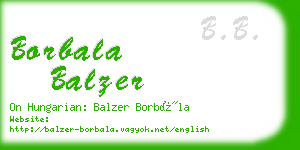 borbala balzer business card